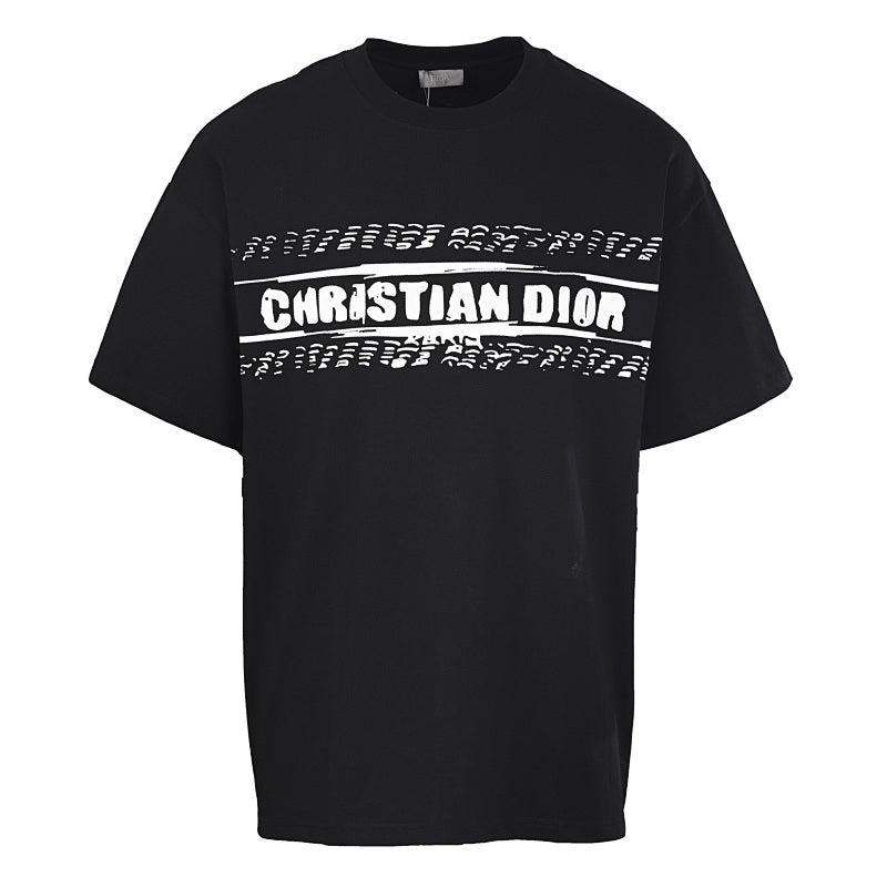 Dior Graffiti Letter Short-Sleeve T-Shirt