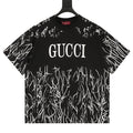 GUCCI 2026 New Arrival: All-Over Digital Print Short-Sleeve T-Shirt featuring Branch-Motif Lettering Logo