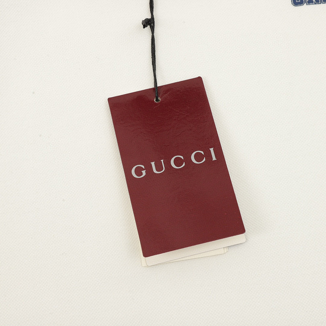 Gucci Letter-Embroidered Long-Sleeve Polo Shirt