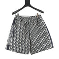 Dior Oblique All-Over Print Shorts with Side Webbing