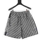 Dior Oblique All-Over Print Shorts with Side Webbing