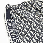 Dior Oblique All-Over Print Shorts with Side Webbing