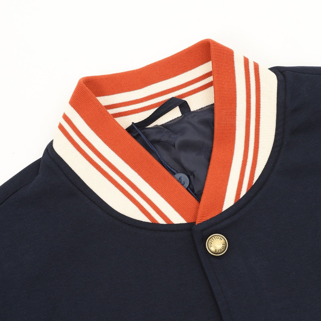 LOUIS VUITTON LV Overlapping Lettering Embroidery Baseball Jacket