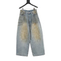 Acne Studios Rhinestone-Embellished Mud-Wash Denim Trousers