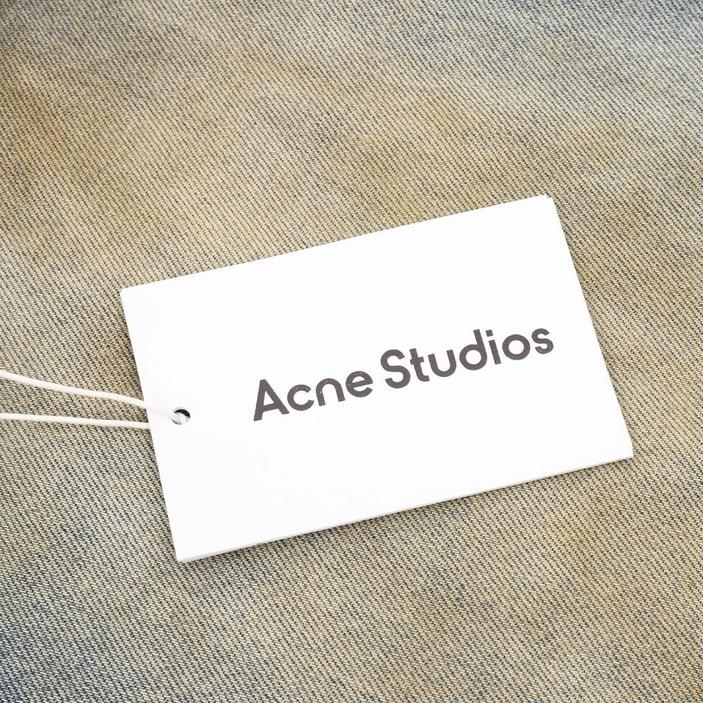 Acne Studios Rhinestone-Embellished Mud-Wash Denim Trousers