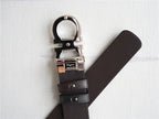 Ferragamo Classic Silver-Buckle Leather Belt