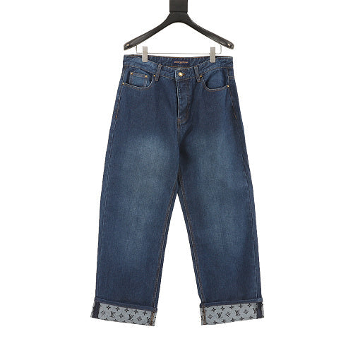 Louis Vuitton Distressed Patchwork Denim Trousers