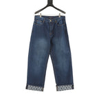 Louis Vuitton Distressed Patchwork Denim Trousers