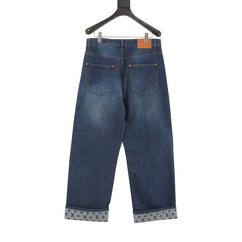 Louis Vuitton Distressed Patchwork Denim Trousers
