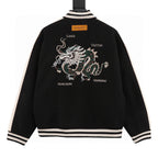 Louis Vuitton Chinese Dragon Embroidered & Paneled Baseball Jacket