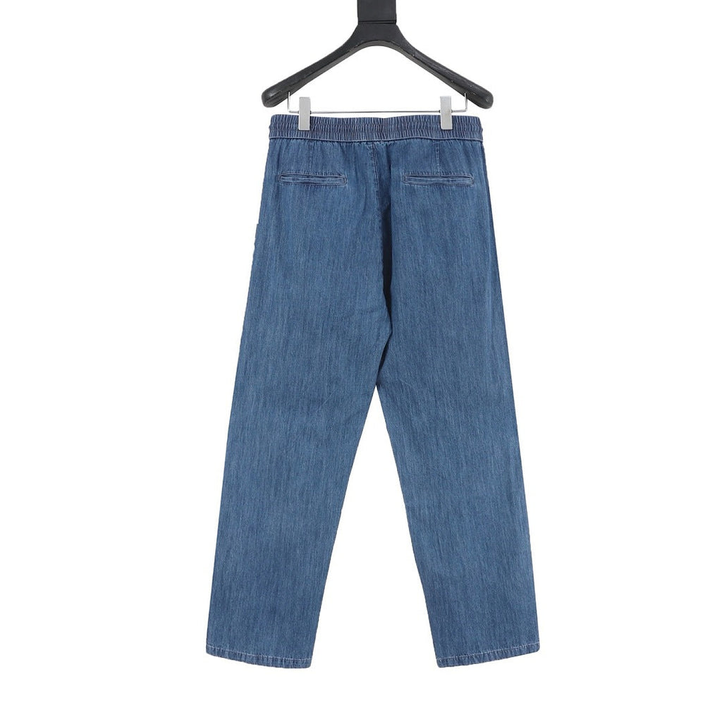 Brunello Cucinelli Drawstring Herringbone Linen Trousers