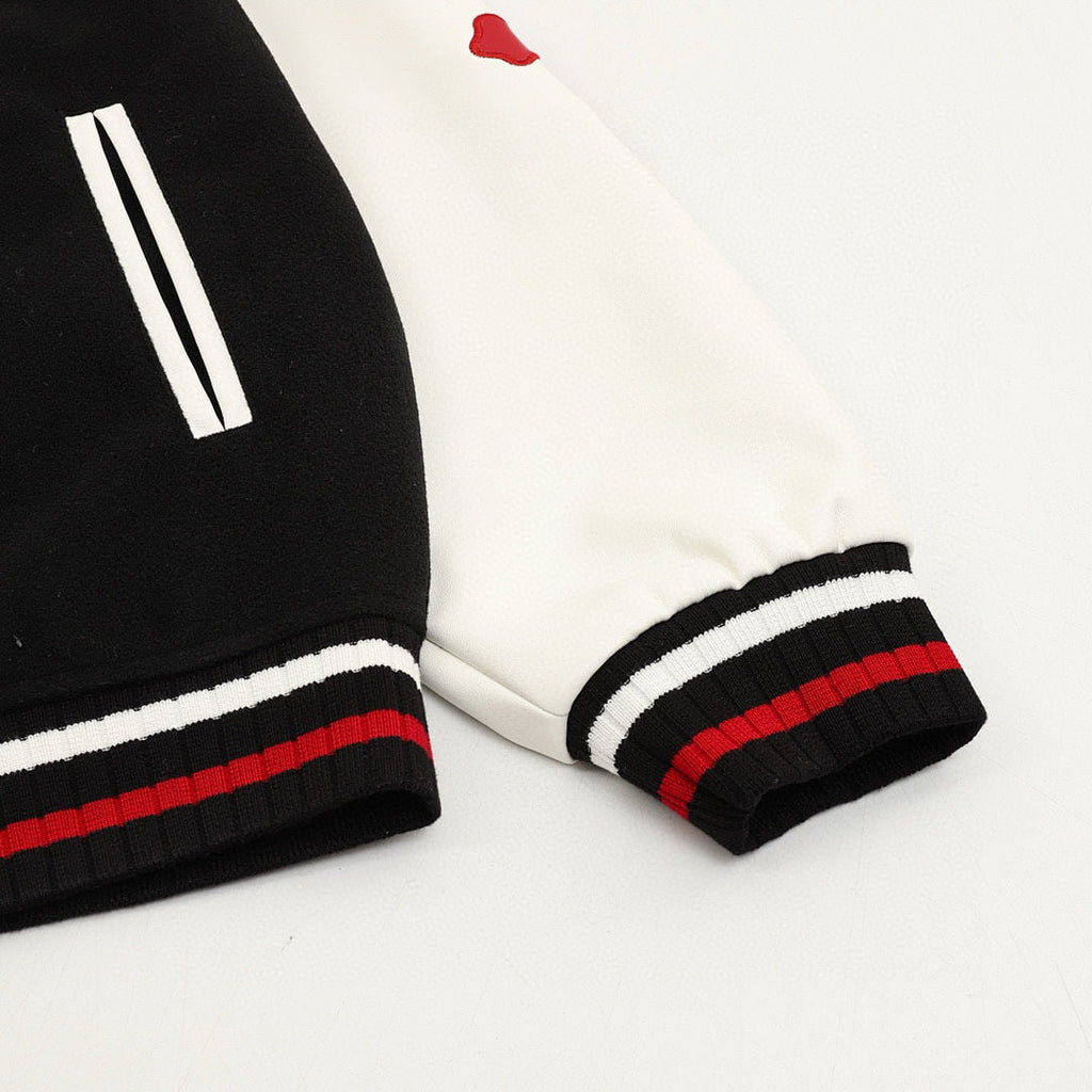CHROME HEARTS Horseshoe Embroidery Patchwork Baseball Jacket