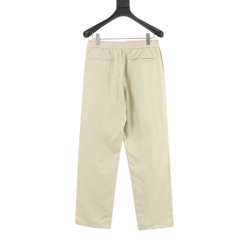 Brunello Cucinelli Drawstring Herringbone Linen Trousers