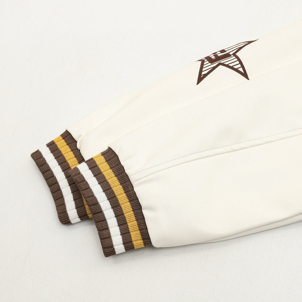 FENDI FF Logo Letter Embroidery Patchwork Baseball Jacket