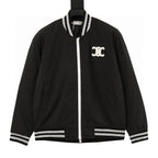 CELINE Letter-Print Padded Baseball Jacket