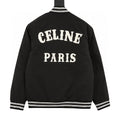 CELINE Letter-Print Padded Baseball Jacket