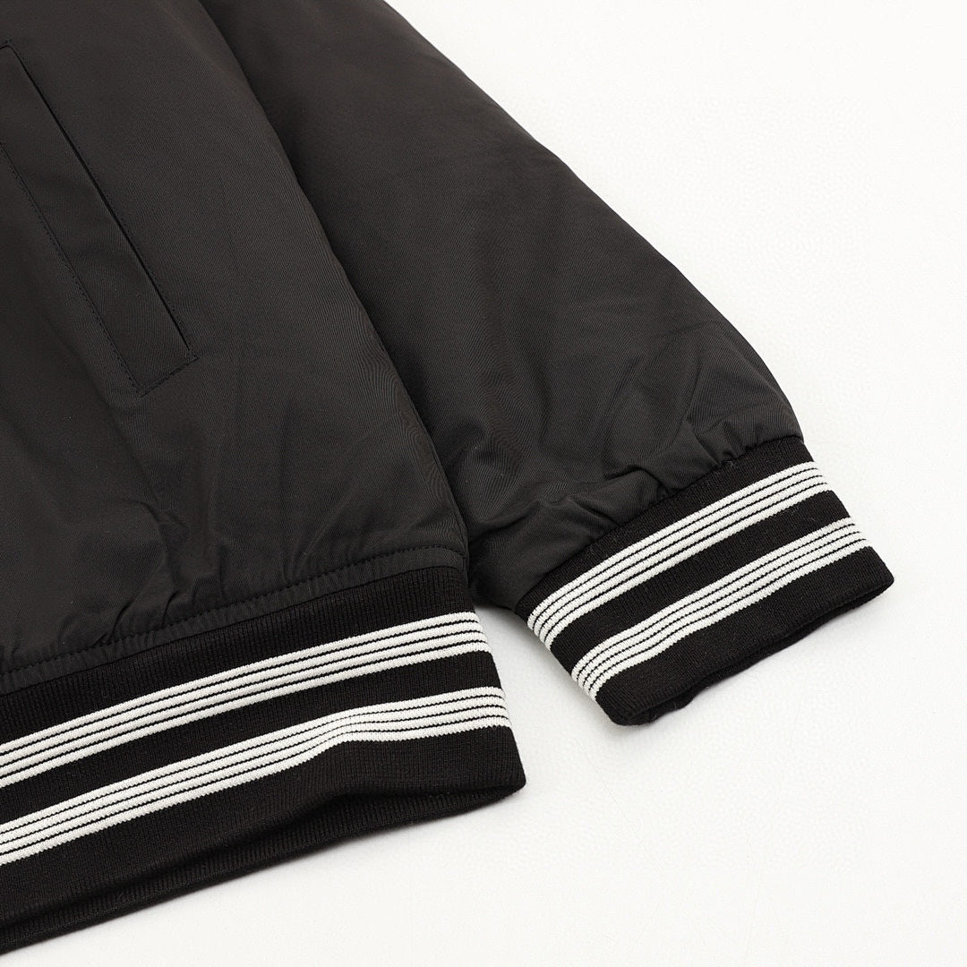 CELINE Letter-Print Padded Baseball Jacket