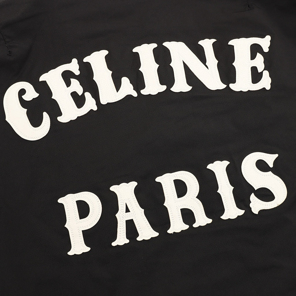 CELINE Letter-Print Padded Baseball Jacket