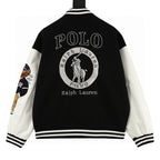 RALPH LAUREN Polo Pony Embroidery Patchwork Baseball Jacket