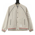 THOM BROWNE Four-Bar Baseball Jacket