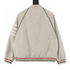 THOM BROWNE Four-Bar Baseball Jacket