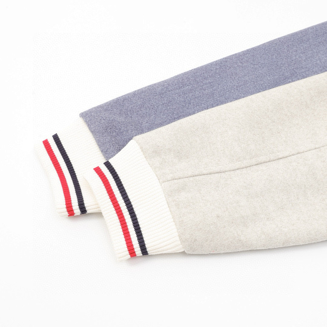 THOM BROWNE Two-Tone Colorblock Baseball Jacket