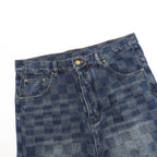 Louis Vuitton Damier-Pattern Denim Skate Trousers