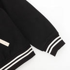 SAINT LAURENT PARIS Classic Leather-Trim Baseball Collar Jacket