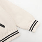 SAINT LAURENT PARIS Classic Leather-Trim Baseball Collar Jacket
