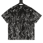 GUCCI 2026 New Arrival: All-Over Digital Print Short-Sleeve T-Shirt featuring Branch-Motif Lettering Logo