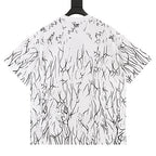 GUCCI 2026 New Arrival: All-Over Digital Print Short-Sleeve T-Shirt featuring Branch-Motif Lettering Logo