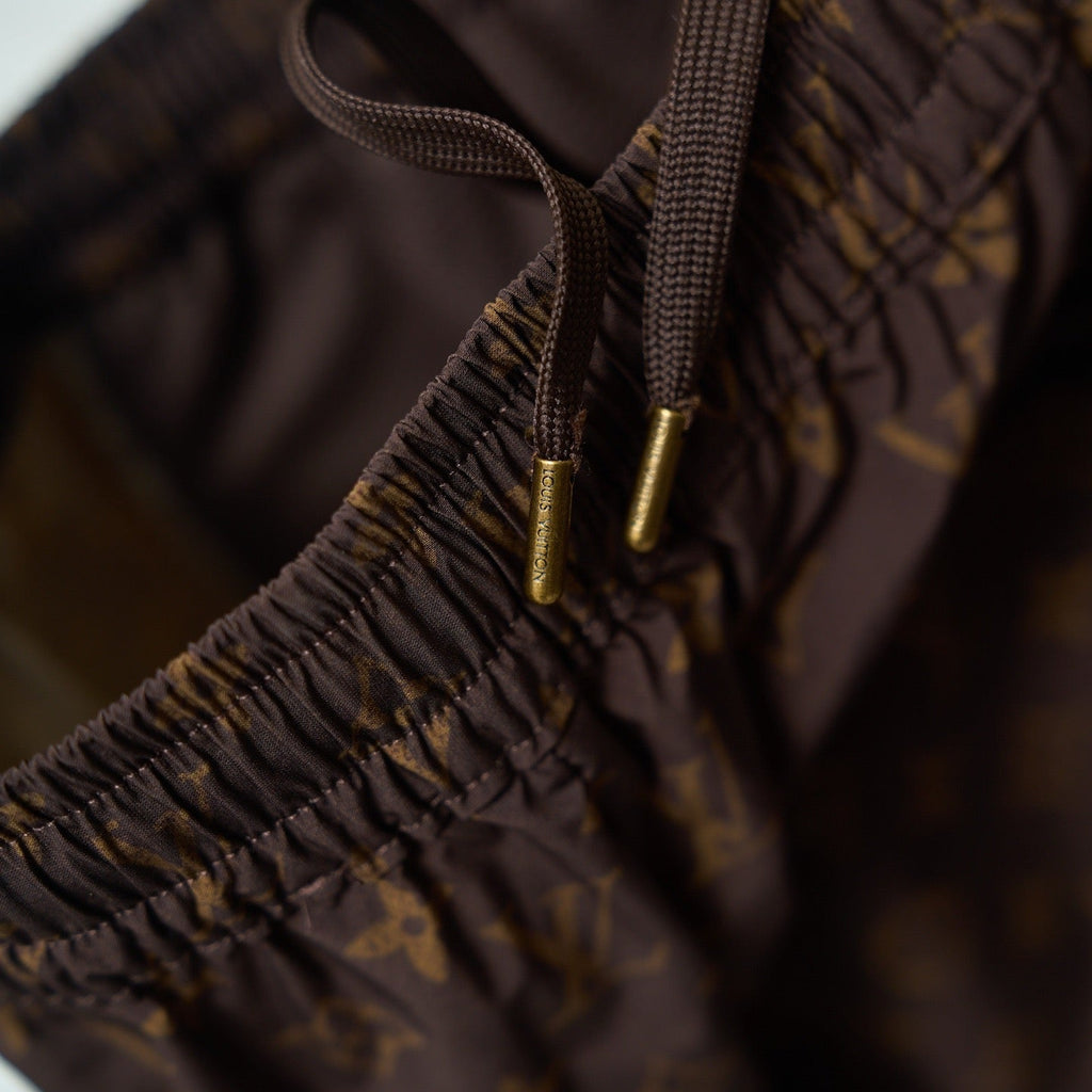 LOUIS VUITTON Monogram Drawstring Shorts