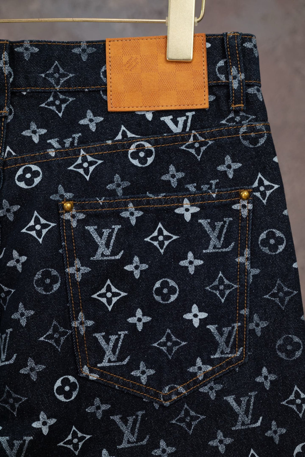 LOUIS VUITTON Monogram Jacquard Denim Jeans
