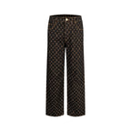 LOUIS VUITTON Monogram Wide-Leg Denim Jeans