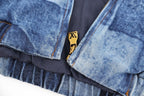 LOUIS VUITTON Monogram Patchwork Denim Harrington Jacket