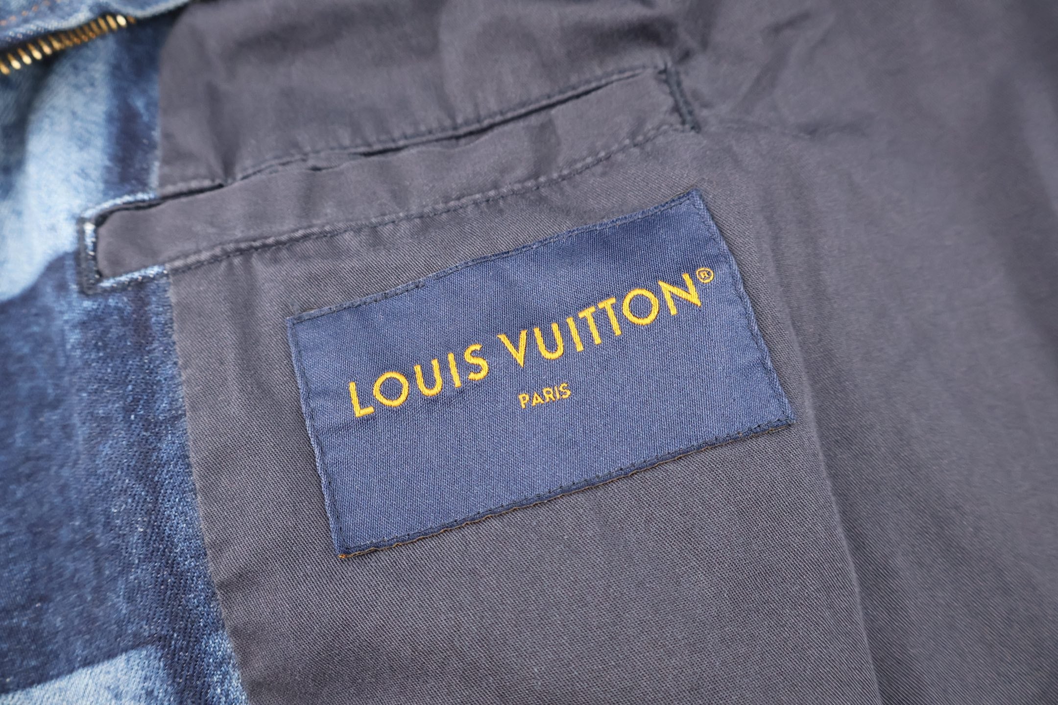 LOUIS VUITTON Monogram Patchwork Denim Harrington Jacket