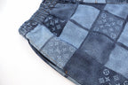 LOUIS VUITTON Monogram Patchwork Denim Shorts