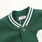 CELINE Triomphe C Logo Patchwork Embroidery Baseball Jacket