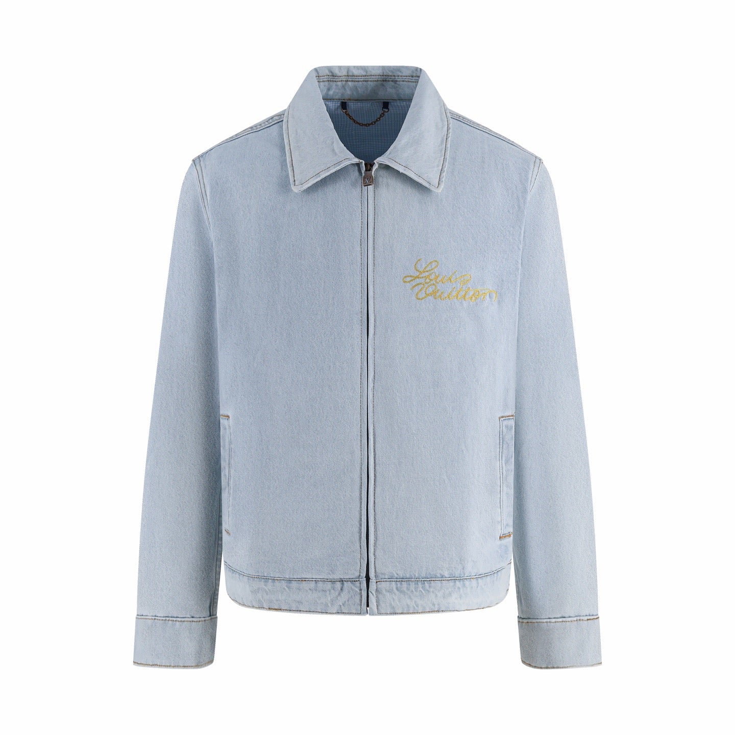 LOUIS VUITTON Floral LV Embroidered Denim Jacket