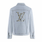 LOUIS VUITTON Floral LV Embroidered Denim Jacket