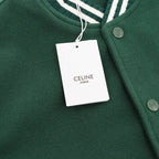 CELINE Triomphe C Logo Patchwork Embroidery Baseball Jacket