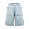 LOUIS VUITTON Star Rivet Cargo Denim Shorts