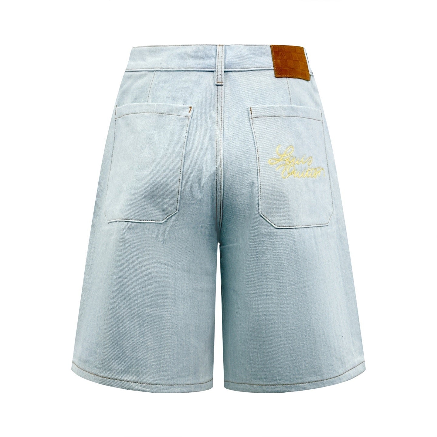 LOUIS VUITTON Star Rivet Cargo Denim Shorts
