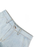 LOUIS VUITTON Star Rivet Cargo Denim Shorts