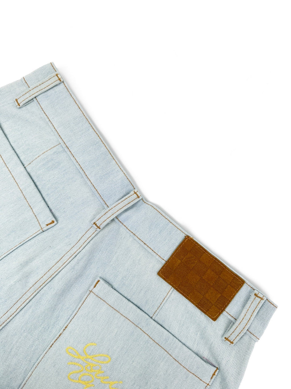 LOUIS VUITTON Star Rivet Cargo Denim Shorts