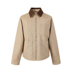 LOUIS VUITTON Contrast Collar Canvas Chore Jacket