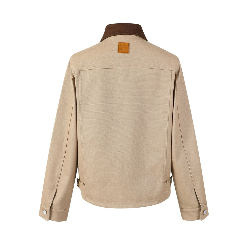 LOUIS VUITTON Contrast Collar Canvas Chore Jacket