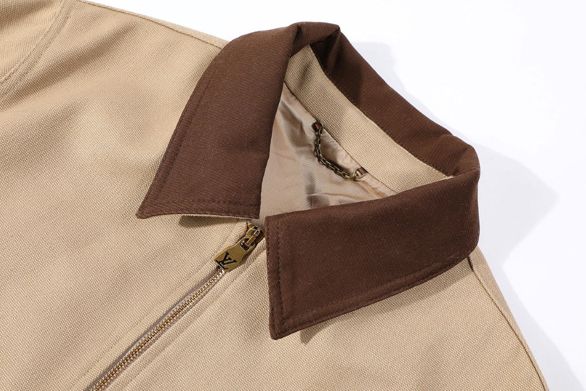 LOUIS VUITTON Contrast Collar Canvas Chore Jacket