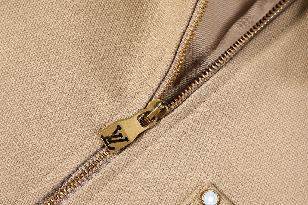 LOUIS VUITTON Contrast Collar Canvas Chore Jacket