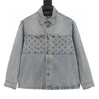 Louis Vuitton Monogram Denim Patchwork Long-Sleeve Jacket